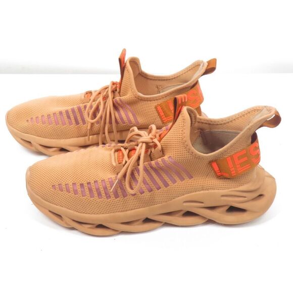 Abborora Men Casual Mesh Sneakers Sock Shoe Light BROWN Size 46 US 11 - Picture 5 of 8